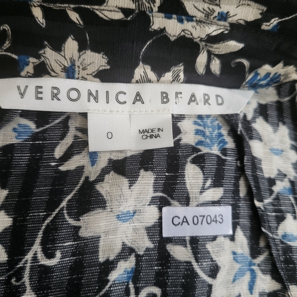 Veronica Beard Samy Silk Blend Button Front Self Tie Shirt Dress Floral … - Picture 7 of 16